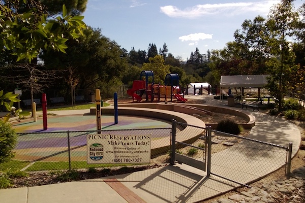 Play structure at Stulsaft Park in Redwood City, California